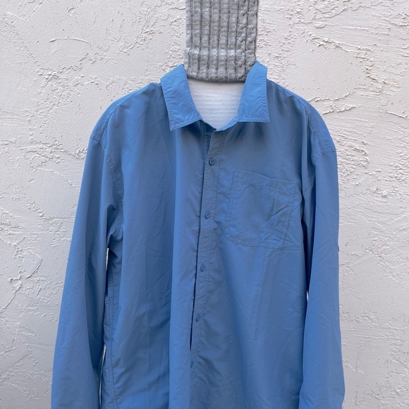 LL Bean Fishing/Outdoor Shirt XL Tall Long Sleeve Button Up Light Blue Hiking - Picture 1 of 8